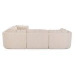 Back view showing flat-panel back of sectional with no cushions visible