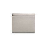 Back view of Miles Outdoor Chaise displaying smooth fabric panel without visible seams