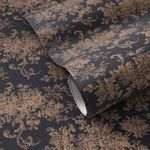 Product Image 1 for Fallingbrook Black and Tan I Wallpaper by FH Art Studio from Four Hands