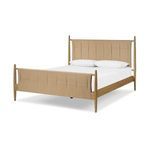 Richard Bed angled view showing side rails and profile of spindle legs with finials