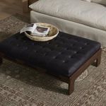 Product Image 10 for Halston Heirloom Black Top Grain Leather Cocktail Ottoman from Four Hands