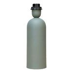 Echo Lamp base close-up in muted green iron with lamp socket exposed