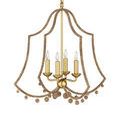 Nimes Chandelier suspended from ceiling with gold canopy and adjustable chain