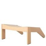 Ashland N-dura Adirondack Ottoman shown from side angle highlighting leg design