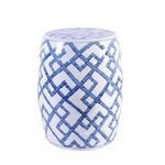 Product Image 3 for Blue & White Bamboo Joints Garden Stool from Legend of Asia