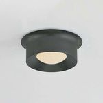 Noxon Flush Mount installed on ceiling illuminated with warm light