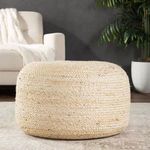 Product Image 3 for Mesa Solid White Cylinder Pouf from Jaipur 