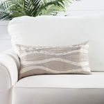 Product Image 2 for Fortuna Taupe/ Ivory Stripe Throw Pillow 10X21 inch from Jaipur 