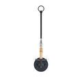 Black wall sconce front view with unlit clear flame-shape bulb and faux wax drip candle sleeve