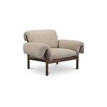 Cardero lounge chair isolated on white background, three-quarter side view