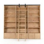 Product Image 19 for Bane Triple Bookshelf with Ladder - Smoked Pine from Four Hands