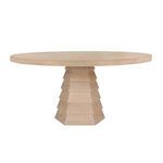 Product Image 1 for Hugo Tapering Hexagonal Base With Round Top Dining Table In Cerused Oak from Worlds Away