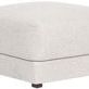 Ottoman showing angled side view highlighting clean lines and fabric texture