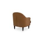 Back side of Pandora Accent Chair revealing smooth fabric and vertical seam