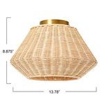 Product Image 3 for Coastal Breeze Rattan Ceiling Light from Creative Co-Op