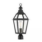 Product Image 2 for Jackson Black With Gold Highlighted 1 Light Outdoor Post Lantern from Savoy House 