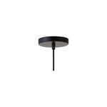 Black ceiling mount with cord attachment visible from below