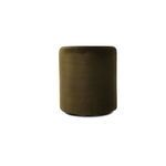 Back close-up of Dane swivel dining chair showing uniform green mohair upholstery texture