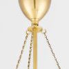 Product Image 1 for Levette 1-Light Large Aged Brass Pendant Light from Hudson Valley