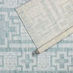 Product Image 2 for Cirus Hand-Knotted Geometric Light Blue/ Ivory Rug from Jaipur 