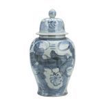 Blue & White Porcelain Silla Flower Temple Jar image 1