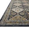Close-up angled view showing pile height and detailed pattern of the Jocelyn Navy Blue Rug.