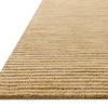 Sunday Wheat / Ivory Rug shown from angled side view highlighting textured pile and thickness