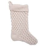 Product Image 1 for Astrid 20" x 8.5" Cream Cotton Knit Stocking from Creative Co-Op