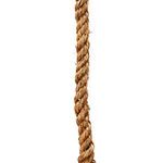 Close-up of thick braided cord suspension with natural fiber texture