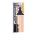 Bibliophile Table Lamp with fluted matte black shade, thin stem, matte brass accents, and tall black marble base