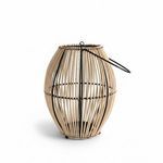 Product Image 3 for Natural Lantern Iron & Bamboo Dia 9" from BIDKHome