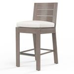 Laguna Barstool angled view focusing on frame structure and cushion depth