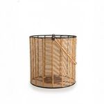 Product Image 4 for Natural Iron & Bamboo Round Lantern Dia 9.75" from BIDKHome