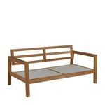 Monterey Loveseat wooden frame angled from the back, without any cushions
