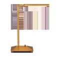 Antique brass metal Autrand Desk Lamp with tubular adjustable shade and square base with knob