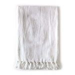 Product Image 1 for Montauk Linen Queen Blanket - White from Pom Pom at Home