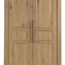 Driftwood Wardrobe front view with doors closed showing smooth natural wood texture and grain
