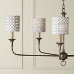 Product Image 4 for Block-Print Gray Drum Chandelier Shade from Currey & Company