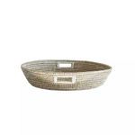 Product Image 2 for White Handwoven Grass Basket With Handles from Creative Co-Op