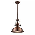Product Image 1 for Chadwick 1 Light Pendant In Antique Copper  from Elk Lighting