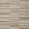 7'8" x 10' indoor/outdoor rug with offset striped pattern in tonal beige neutrals and fringe on short edges