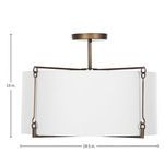Product Image 3 for Theresa Matte Bronze Semi-Flush Mount from Gabby