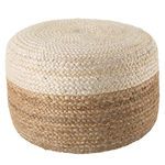 Product Image 4 for Oliana Ombre White/ Beige Cylinder Pouf from Jaipur 