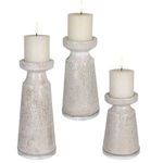 Product Image 1 for Kyan Ceramic Decorative Candle Holders, Set of 3 from Uttermost