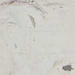 Close shot focusing on central area with layered texture, faint scribbles, and pale earthy hues