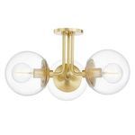 Product Image 1 for Meadow 3 Light Semi Flush from Mitzi