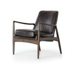 Product Image 12 for Braden Wood-Framed Black Leather Accent Chair from Four Hands