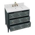 Product Image 3 for Santos 36" Vintage Navy Vanity with Rectangular Undermount Sink from Currey & Company
