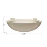 Product Image 1 for Stella 10-3/4" Round White Stoneware Bowl Taper Holder from Creative Co-Op