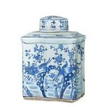 Product Image 9 for Blue & White Curved Tea Jar Bird Floral Design from Legend of Asia